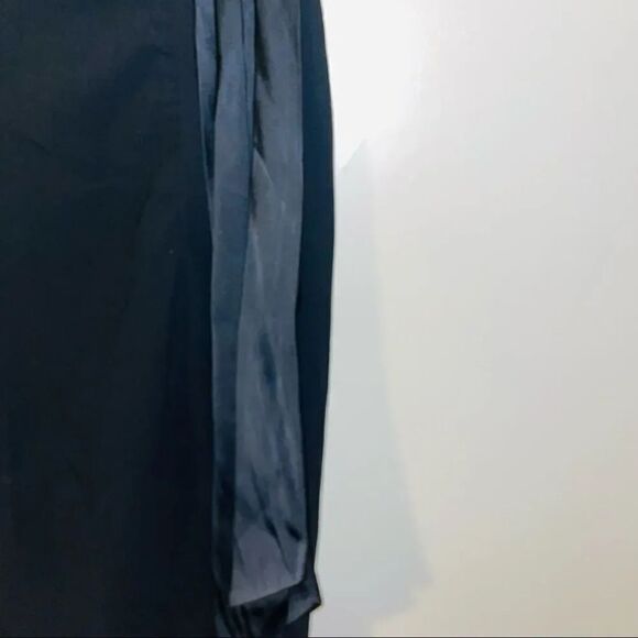 Black Pencil Skirt w/ Satin Drape Detail - Career Cocktail Party - Picture 6 of 8